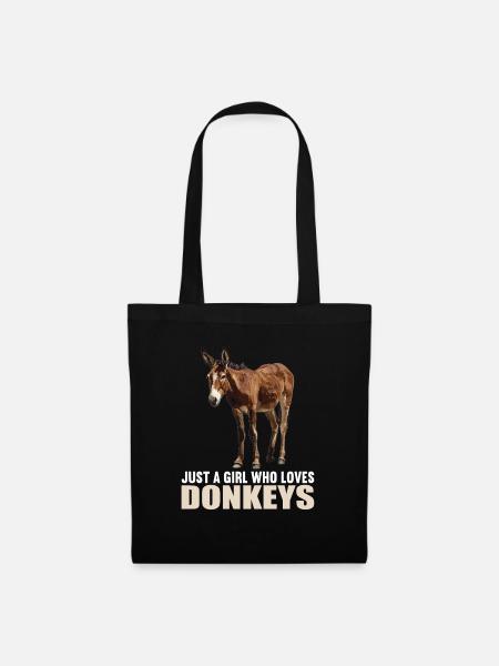 Donkey Esel - Stoffbeutel - Schwarz