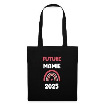 2025 mamie future annonce grossesse - Sac en tissu - noir - Devant