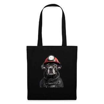 Staffordshire Bullterrier - Stoffbeutel - Schwarz - Vorne
