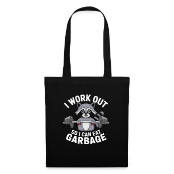 Fitness Raccoon Workout - Tote Bag - black - Front