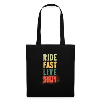RIDE FAST LIVE DIRTY – MOUNTAIN BIKE - MOTOCROSS - Tote Bag - black - Front