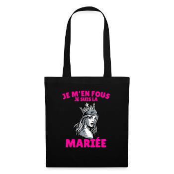 Future Mariée EVJF Enterrement Vie Jeune Fille - Sac en tissu - noir - Devant