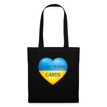 I'M NOT PLAYING CARDS – UKRAINE HEART - Tote Bag - black - Front