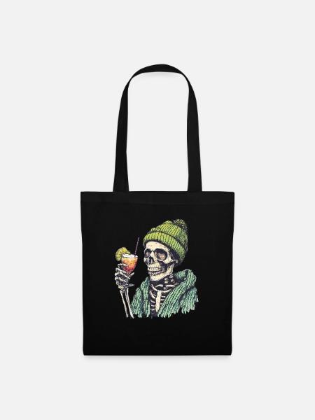 Skeleton - Stoffbeutel - Schwarz