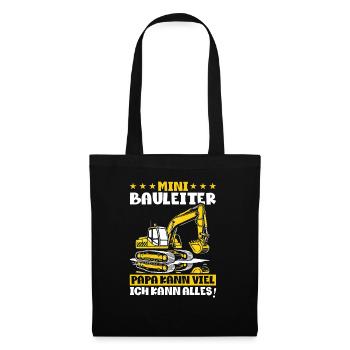 Children Construction Manager Project Manager Contractor - Tote Bag - black - Front
