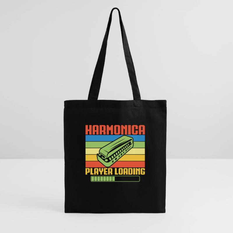 Funny Harmonica Player Loading Harmonica Tote Bag