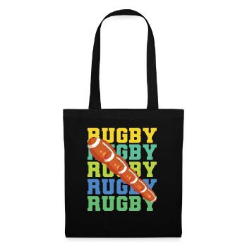 Rugby Ball – Retro Style Sports Design - Tote Bag - black - Front