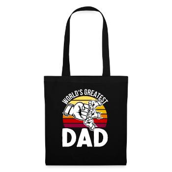 Famille PApa - Sac en tissu - noir - Devant