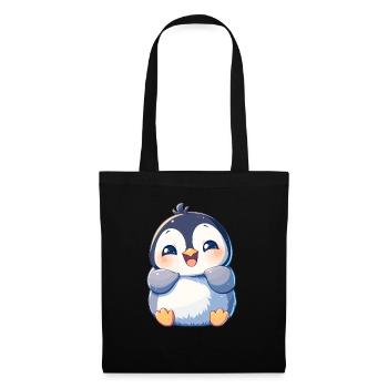 Pinguine Pinguin - Stoffbeutel - Schwarz - Vorne