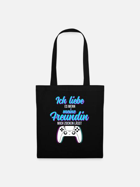 Gaming Valentin - Stoffbeutel - Schwarz