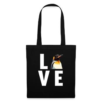 Pinguine Pinguin - Stoffbeutel - Schwarz - Vorne