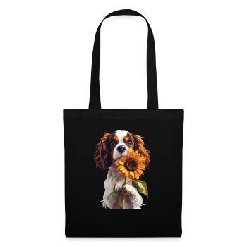 Cavalier King Charles - Stoffbeutel - Schwarz - Vorne