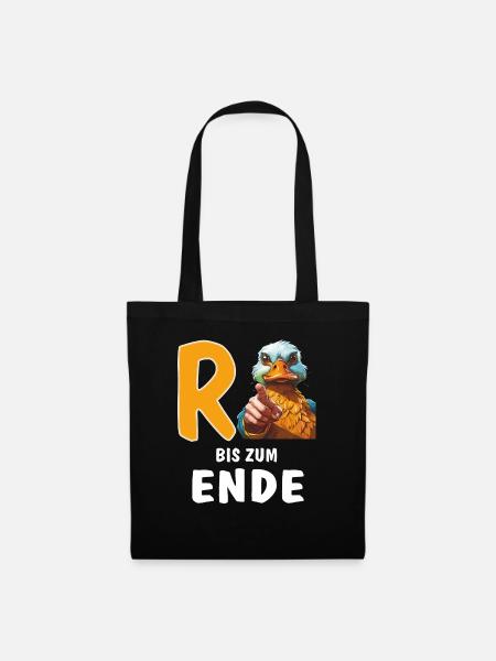 ENTE RENTE BIS ZUM ENDE - Stoffbeutel - Schwarz