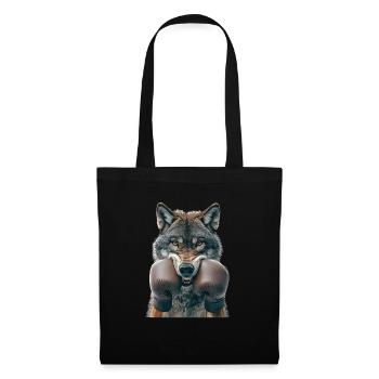 Wolf - Stoffbeutel - Schwarz - Vorne