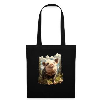Cochon Cochon - Sac en tissu - noir - Devant