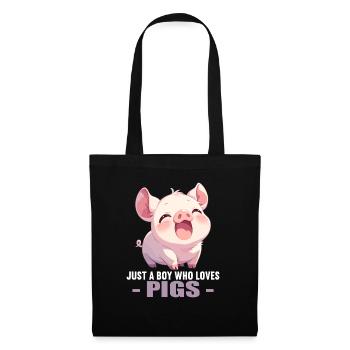 Cochon Cochon - Sac en tissu - noir - Devant