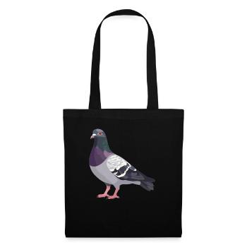 Pigeons Pigeon - Sac en tissu - noir - Devant