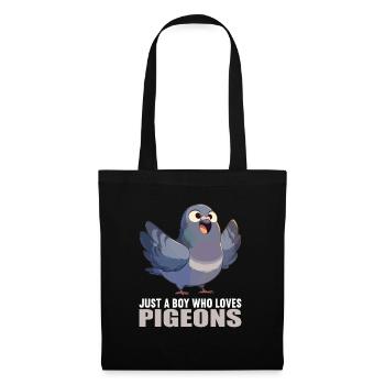 Pigeons Pigeon - Sac en tissu - noir - Devant