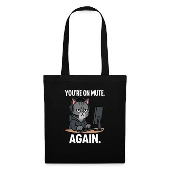 Chat de bureau à domicile - Sac en tissu - noir - Devant