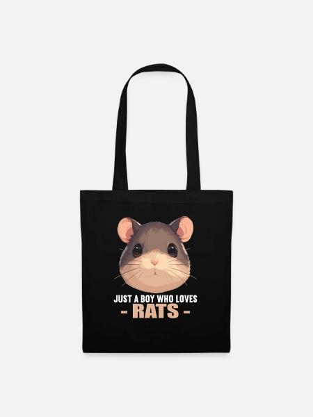 Ratten Ratte - Stoffbeutel - Schwarz