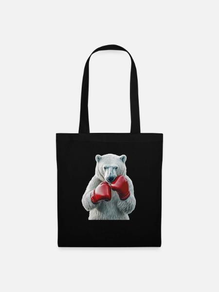 Eisbär - Stoffbeutel - Schwarz