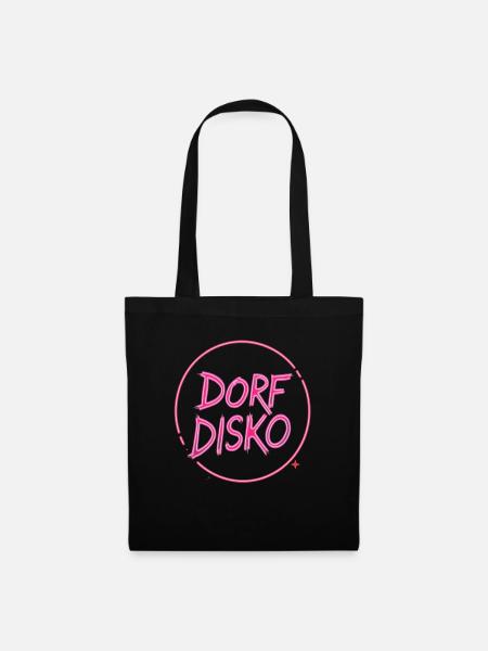 Dorf DISKO - Stoffbeutel - Schwarz