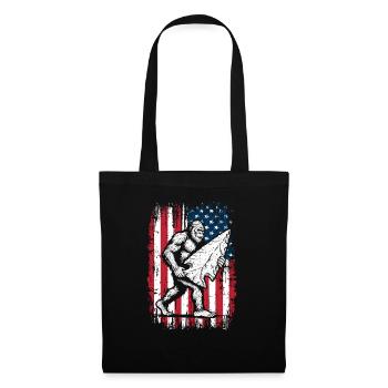 Bigfoot Arrowhead Arrowheads US Flag - Tote Bag - black - Front