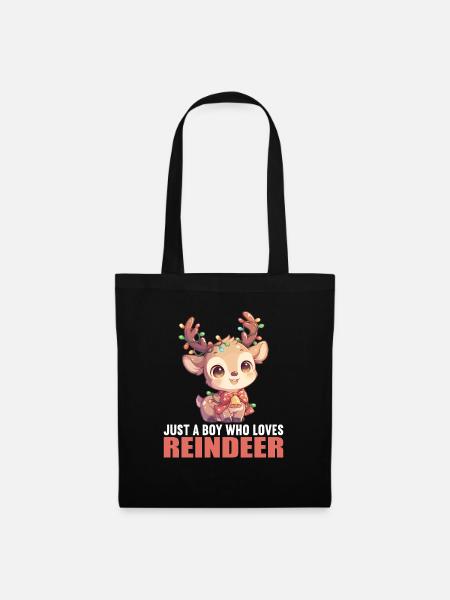 Rentiere Rentier - Stoffbeutel - Schwarz