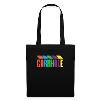 Cornhole Spieler Bunte Leidenschaft - Stoffbeutel - Schwarz - Vorne