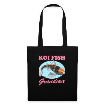 Poisson Koi Grandma Koi Nishikigoi Cadeau - Sac en tissu - noir - Devant