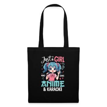 Just a Girl Who Loves Anime and Karaoke - Tote Bag - black - Front