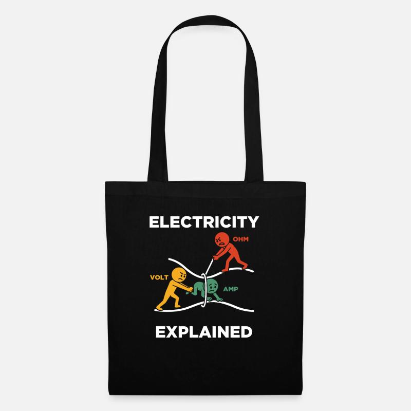 Electricity explained Elektriker - Stoffbeutel - Schwarz