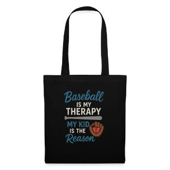 Baseball Mom Dugout Life Game Day Support Team Spi - Stoffbeutel - Schwarz - Vorne