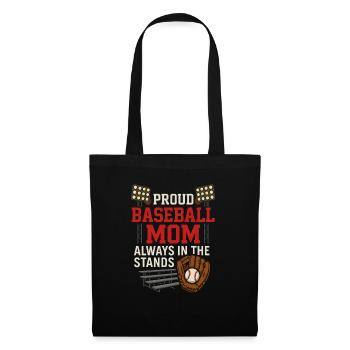 Baseball Mom Dugout Life Game Day Support Team Spi - Stoffbeutel - Schwarz - Vorne