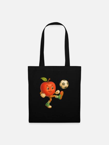 Apfel - Stoffbeutel - Schwarz