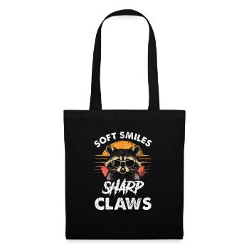 Drôle mignon raton laveur sauvage Mème - Sac en tissu - noir - Devant