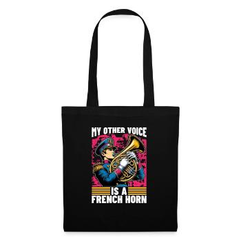 French Horn My Other Voice Is A Brass Instrument - Tote Bag - black - Front