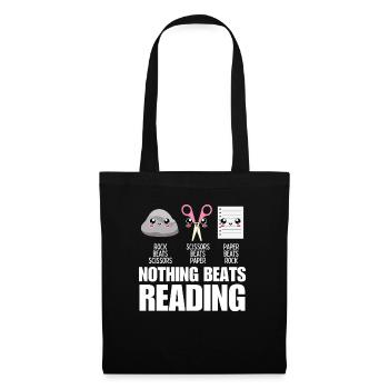 Nothing Beats Reading - Tote Bag - black - Front