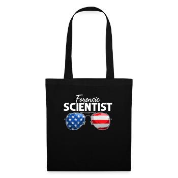 Forensic Scientist USA Sonnenbrille Lustige Forensik - Stoffbeutel - Schwarz - Vorne
