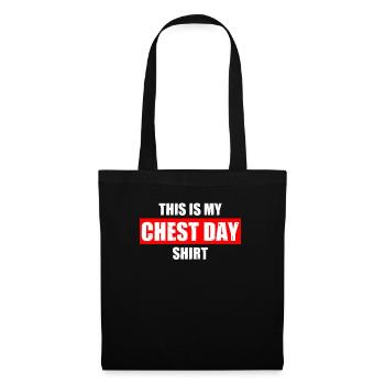 Chest day Bodybuilding Bodybuilder Gym Weight Lifting - Tote Bag - black - Front