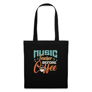 Music Teacher Before Coffee Composer Coffee Lover - Tote Bag - black - Front
