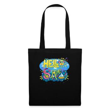 Hello Summer Fun Colorful Design - Stoffbeutel - Schwarz - Vorne