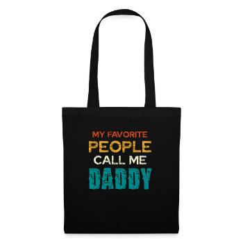 Mes proches m’appellent papa - Sac en tissu - noir - Devant