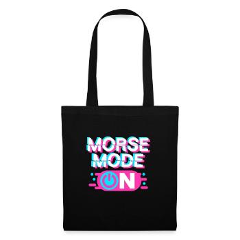 Morsecode Morse Code On - Stoffbeutel - Schwarz - Vorne