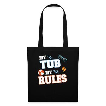 My tub my rules - Bathing rules Pool Party - Tote Bag - black - Front
