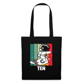 Astronaut Rocket Ten Birthday Adventure - Tote Bag - black - Front
