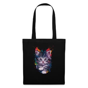 Colorful Cat Artwork Vivid and Unique - Tote Bag - black - Front