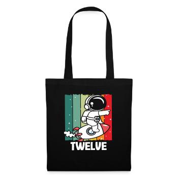Astronaut Rocket Twelve Years of Adventure - Tote Bag - black - Front