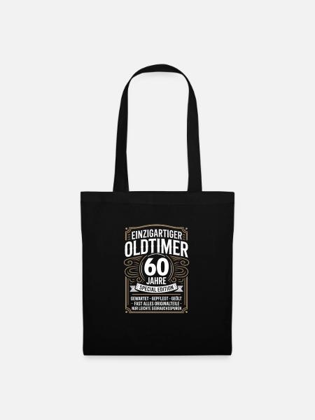 Einzigartiger Oldtimer 60 Jahre Special Edition - Stoffbeutel - Schwarz