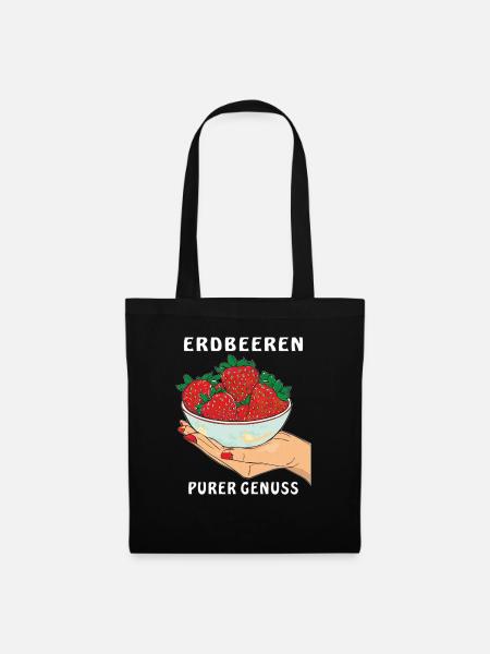 ERDBEEREN HAND PURER GENUSS - Stoffbeutel - Schwarz